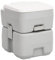 vidaXL Camping Toilette Tragbar, Campingtoilette mit Füllstandsanzeige drehbarem Ausguss, Campingklo für Camping Ausflüge Veranstaltungen, Camping WC Reisetoilette, Grau Weiß HDPE