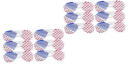 TOYANDONA 12stücke Amerikanische Flaggen Muster Shutter Brille Lustige Sonnenbrille Für Partys Fotorequisiten Und Feiertagsfeiern Für Und Andere Anlässe
