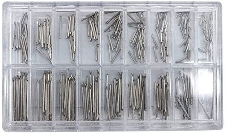 NATEFEMIN 360x Assorted Stainless Steel Watch Band Link Cotter Pin Watch Bracelet Strap Link Pins Cotter Bar 6-23mm Kit Watch Accessories