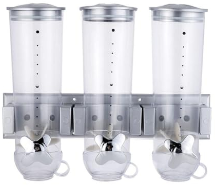 MagiDeal Dispensador de Cereales, Triple Lata de café en Grano, Lata sellada, dispensador de Alimentos Secos, dispensador de Dulces para el hogar, Cocina