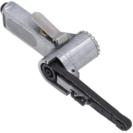 Levigatrice a Nastro Pneumatica Per Utensili Pneumatici, Levigatrice a Nastro Pneumatica con Ingresso da 1/4 di Pollice Kit Smerigliatrice Per Lucidatura Per La Lavorazione dei Metalli da 10 Mm