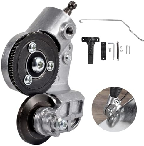 Selumie Electric Drill Plate Cutter - DIY Metal Shears for Flat Metal Sheets, Adapter Included, Precise Cutting of Iron, Steel, Copper, Aluminum - Ideal for Professional and Home Use