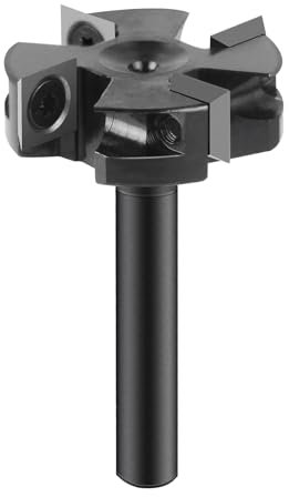 fresadora de superficie de spoilboard Broca for ranurar superficies de tableros de desvío, vástago de 8 mm, diámetro de 40 mm, broca de cepillado de 4 alas for aplanar losas de madera(IP4F-40-D8)