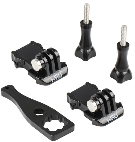HSU 2er-Pack Schnellverschluss Clip Halterung für GoPro Action-Kameras | Action-Kamera-Zubehör mit Schraube für Hero 13/12/11/10/9/8/7/6/5/4/3, Insta360 Ace Pro 2 und Osmo Action 6/5 Pro/4/3