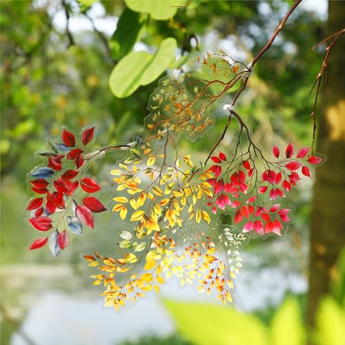 Arpaper 120 Stück Aufkleber für Scrapbooking Zubehör Natur Sticker PET transparent dekorative Aufkleber für Bullet Journaling, Scrapbooking, DIY Tagebuch Album Kalender (Growing Branches)