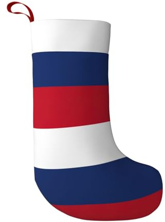 BREAUX Weihnachtsstrümpfe mit niederländischer Flagge, ultraweicher Samt, Weihnachtsstrümpfe, Kamindekoration, 45 cm