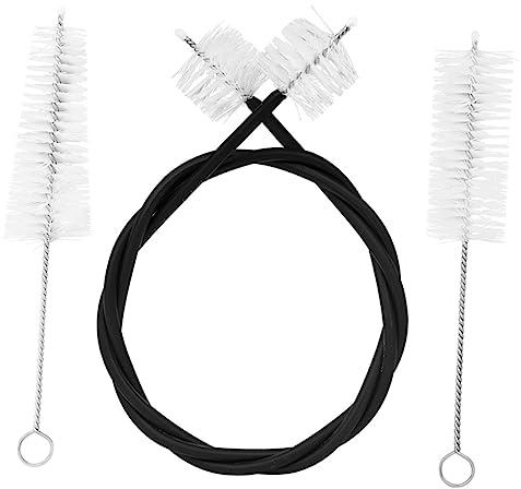 Trompetenreinigungsset 3 Stück für Trompete mit Bürsten | Seilbürste, Ventilgehäusebürste, Metall und Borsten, Tragbar, Ergonomisch, Leicht zu Verwenden