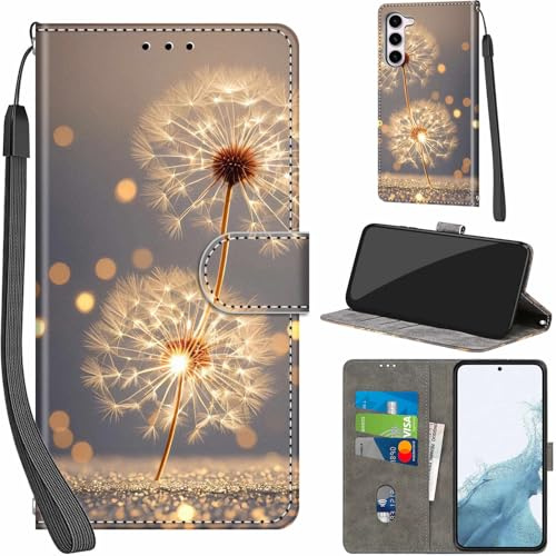 Handyhülle für Samsung Galaxy S23 Leder Wallet Tasche Türkis | 3 Kartenfächer & 1 Geldfach, Magnetverschluss, Ständerfunktion, robuste premium PU leder klapphülle für Samsung S23