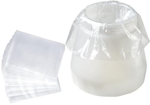 Tilswall 30 Pcs Paint Sprayer Bags, 20 X 30cm Sprayer Cup Liners, Transparent Spray Gun Cup Canister Liners for Paint Sprayer