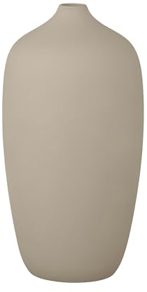 blomus Vase -CEOLA- | Blumenvase aus Keramik | 13Ø x 25H cm | Farbe Indian Tan | Dekovasen & Wohnaccessoire