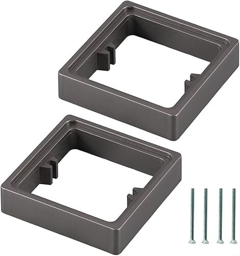 Single Socket Spacer Pack of 2 Square Spacer with Installing Position Fixture Surface Box Square Frame with Screws for Enhances Wall Depth Solution White Box Plate Light Switch Surround (Grey)