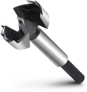 NIBBLAX 2-1/8 Forstner Bit for Wood, 2-1/8 Inch (Dia.) Wood Drill Bit Forstner Bits for Woodworking, Hex Shank | 2.125 inch Wood Forstner Drill Bit, Round Shank