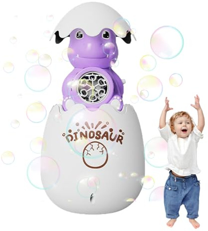 Kinder Seifenblasenmaschine - Leuchtender Dinosaurier-Ei Bläser,Spaßige Interaktive Seifenblasenmaschine Für Kinder Ostern Weihnachten Gartenparty Strandaktivitäten