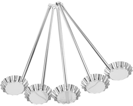 Gatuida Cuillère à Beignets En Acier Inoxydable Antiadhésive 5 Pièces, Louche De Friture à Long Manche, Moule à Huile Pour Préparation De Snacks Maison, La Cuisine Familiale Et Événements