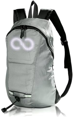 LED Backpack - Luminous Pattern Travel Pack, 30L Large-Capacity Laptop Rucksack | USB-Powered Bike Light System, Water-Resistant Cycling Bag, Outdoor Sports Trekking, School Work Da
