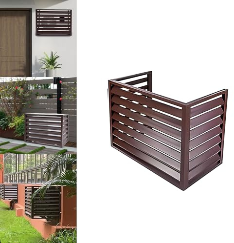 Air Conditioner Aluminum Heat Pump Cover 2 3 Person Planter Noise Reduction Shutters Enhances Facade Aesthetics Outdoor Protection