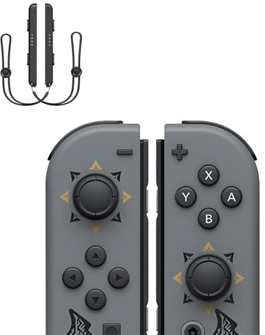 Keero Controller Switch, Set di 2 Wireless Joystick Controller per Switch/OLED/Lite Gamepad con Doppia Vibrazione, Giroscopio a 6 Assi, Screenshot, Funzione di Sveglia