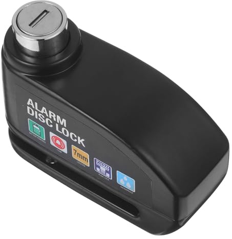 STOBAZA Candado de Disco con Alarma para Motocicletas y Bicicletas Bloqueo Antirrobo Resistente Instalación Rápida y Fácil Protección para Bicicletas de Carretera y Montaña Seguridad