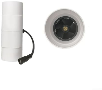 Silent 12V Inline Duct Exhaust Fan for Indoor Gardening and For Bathroom Airflow Control, Rugged Construction with Brushless Motor Technology (50mm)