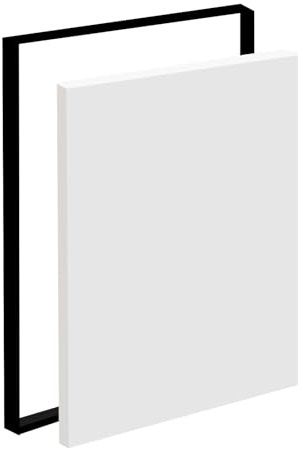 Leinwandrahmen A3, Aluminium Schweberahmen für Leinwand, ohne Bohren Montage & einfach zu wechselnde Kunst, Rahmen für Gemälde, Malrahmen ohne Glas und Rückwand (Schwarz, A3)