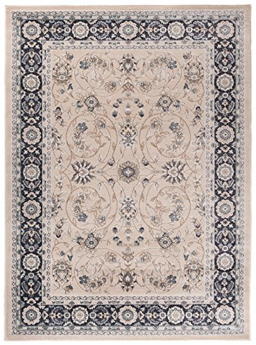 Carpeto Orientteppich Teppich Beige 120 x 170 cm Ornamente Klassisch Muster - Wohnzimmer Schlafzimmer Esszimmer