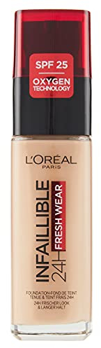 L'Oreal Paris Infaillible 24H Fresh Wear Make-Up in No. 25 Rose Ivory High Coverage 30 ml