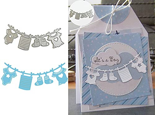 WuLi77 Baby Mantel Schuhe Stanzschablone Die Stanzen Zum Basteln Von Karten, Prägeschablone Für Scrapbooking, DIY Album, Papier, Karten, Kunst, Dekoration