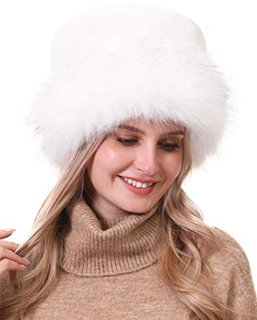 Soul Young Fellmütze Pelzmütze Damen mütze Wintermütze Faux Fuchs Pelz Warm Weich Leoparden Hut EINWEG Verpackung
