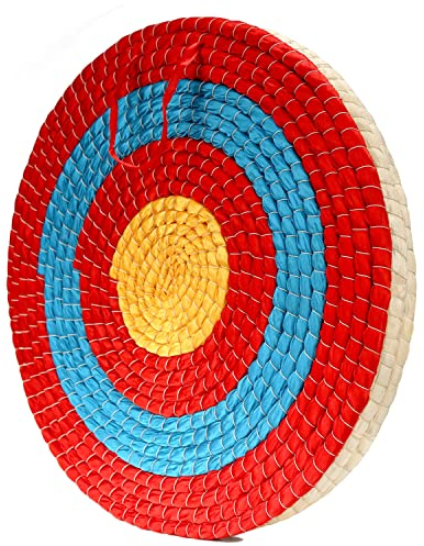 Dostyle Zielscheibe Bogenschießen Traditionelles Strohzielscheibe Durchmesser 50 cm für im Freiensport Bogenschießen Bogen