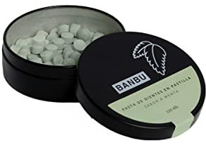 BANBU Natural Toothpaste in Tablets, Various Flavours, Fluorine-Free, Vegan (120 Tablets, Mint)