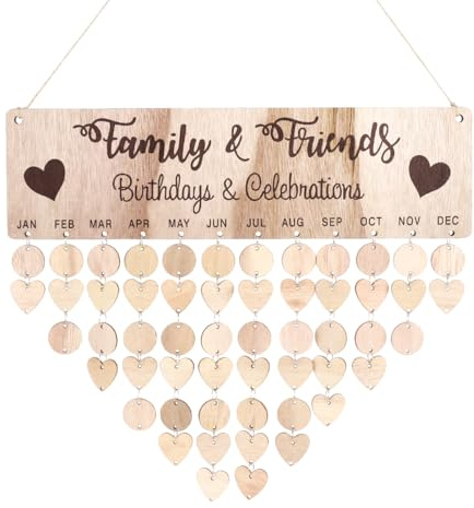 1 Jeu Lettre Un Ornement Calendrier Des Anniversaires Calendrier Danniversaire Famille Danniversaire Conseil Tenture Murale Calendrier Perpétuel En Bois Mère Plaque Mariage Métal