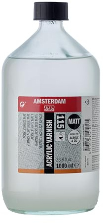 Amsterdam Protection - Acryl Firnis 115 Matt 1000 ml - Dauerhafte nicht vergilbende Versiegelung für Gemälde