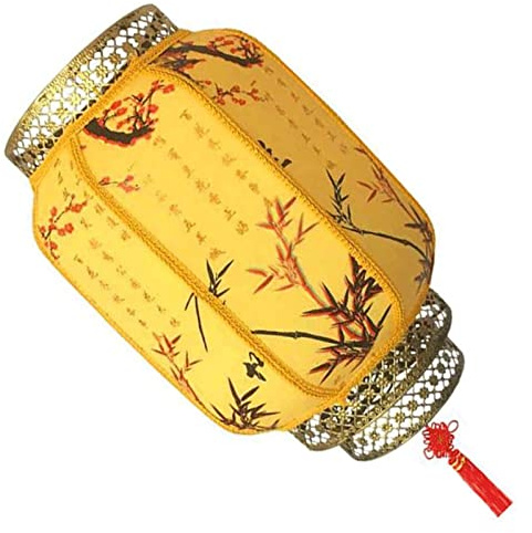 Décoratives Lanterne Suspendue Chinoise extérieure 30CM Prune orchidée Bambou chrysanthème Motif Lanterne Classique pour la décoration de Jardin Intérieurs