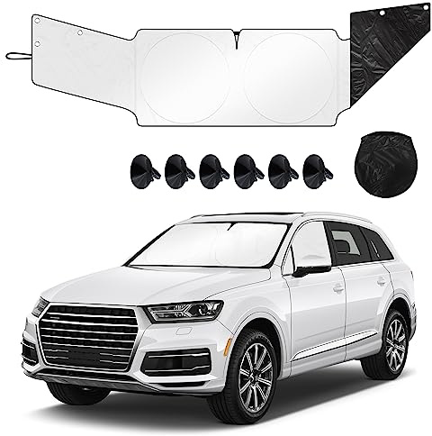 Sun Shade- Front and Side Car Windshield Sun Shade Front and Side Window Protector Block Sun Heat Visor Protection Cover Vehicle Interior Accessories Sunshades Prevent Prying and Protect Privacy