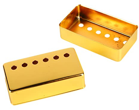 2 Stück Gitarren-Humbucker-Abdeckung, Goldene 6-Loch-Einzel-Doppelspulen-Tonabnehmer-Abdeckungen, Gitarren-Tonabnehmer-Abdeckung für E-GitarreZubehör für E-Gitarren