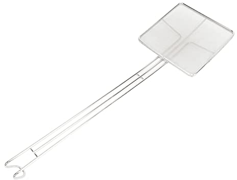 Espumadera de Malla Cuadrada, Colador de Acero Inoxidable, Cucharón, Colador de Pasta, Cuchara para Cocinar y Freír (Malla fina)