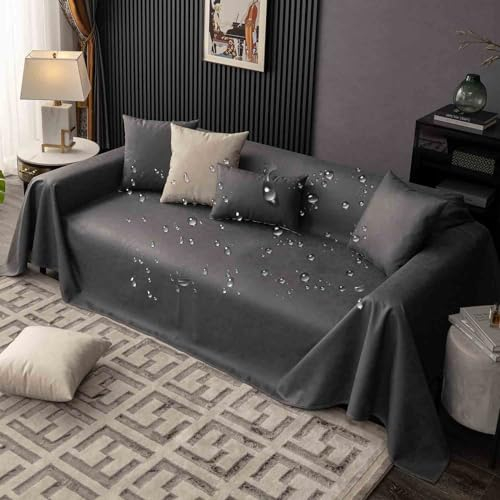 HLTQL Sofa Überwurfdecke XXL Wasserdicht, Sofadecke rutschfest, Sofaüberwurf Decke XXL, Couch Überzug L Form U Form Groß, Sofaüberwurf Ecksofa Couchdecke Überwurf Für Hunde(#142,210x230cm)