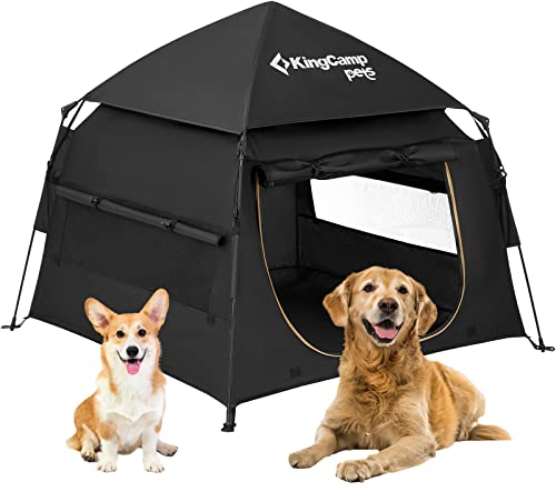KingCamp Faltbarer Haustier-Laufstall – tragbares Hundezelt für kleine bis mittelgroße Hunde, Welpenlaufstall mit Tragetasche, Indoor/Outdoor Haustier-Laufstall
