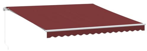 vidaXL Tenda da Sole Retrattile Manuale bordò 400x300 cm