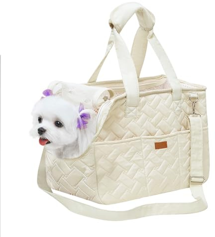 Bolsa de transporte para perros de hasta 5 kg – Bolsa para perros pequeños y gatos, plegable, transpirable, con cinturón de seguridad, bolsillos, bolsa de transporte, ideal para exteriores, viajes