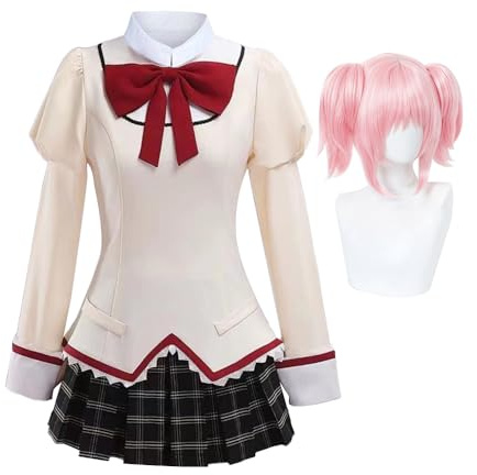 Zhongkaihua Akemi - Costume da Homura/Kaname Madoka, per cosplay, divisa scolastica giapponese anime giapponese, con camicie e gonna a pieghe, set corto, per ragazze, per feste di Halloween, carnevale