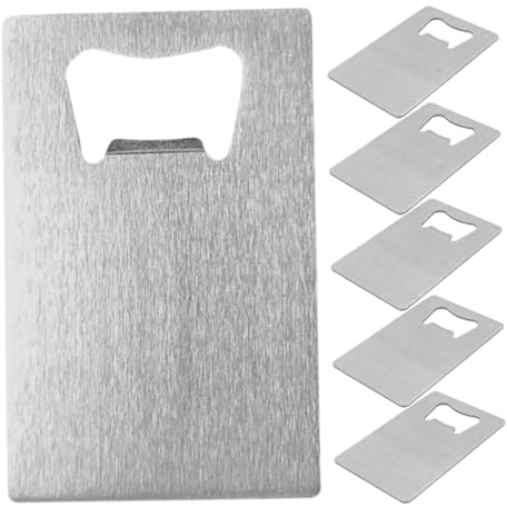 Hemobllo Ouvre-bouteille Carte De Crédit Fin En Acier Inoxydable, Lot De 6 Pièces, Portable Et Robuste, Pour Bar Et Événements En Extérieur, Outil Multifonction Pratique