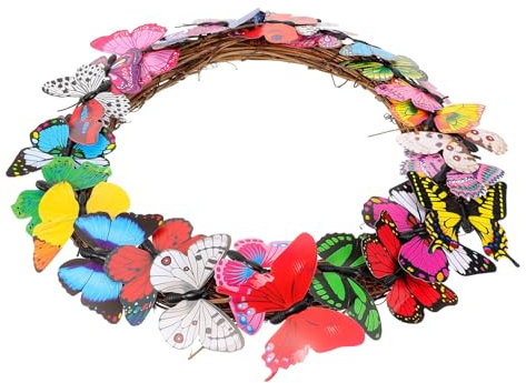 Mobestech Ghirlanda Farfalle Decorative Decorazioni Per Porta d Ingresso Ghirlanda Appesa Farfalle Colorate Per Feste Di Matrimonio e Altre Celebrazioni