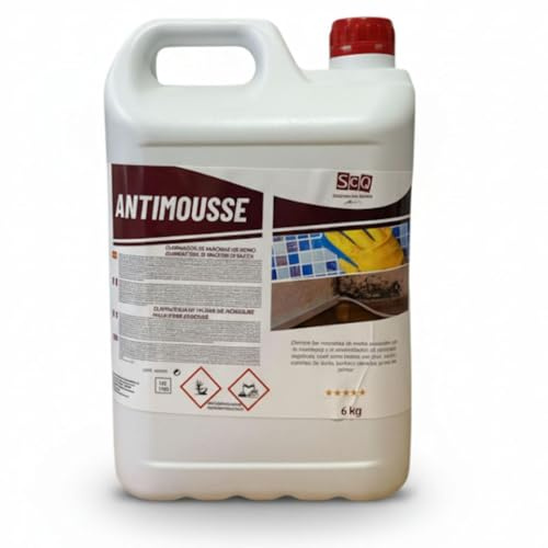 Limpiador antimoho 6kL - Elimina manchas de moho paredes, quita manchas humedad y suciedad orgánica, Elimina moho en juntas azulejos, baldosas, silicona, ducha, antimoho para baño,Paredes.