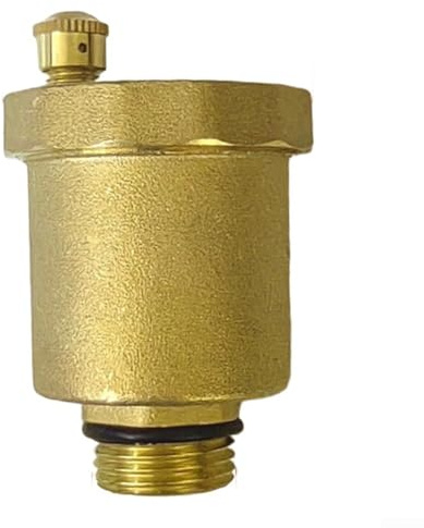 Válvula de ventilación automática, válvula de purga de aire de radiador de cobre para calderas montadas en la pared, calefacción por suelo radiante e instalaciones de radiador (1/2 cobre)