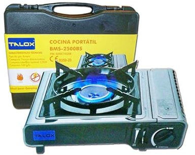 COCINA HORNILLO PORTATIL PIEZO+MALENTIN 2,9 KW=BMS=2500BS TALOX CON MALETIN