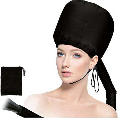 SZHS Attachment für Haartrockner, Bonnet Helm-Trocknung Kappe Salon Hair Dryer Hood Bonnet Trockenhauben für Haare Wrap Turban Haartrockentuch (Blau)