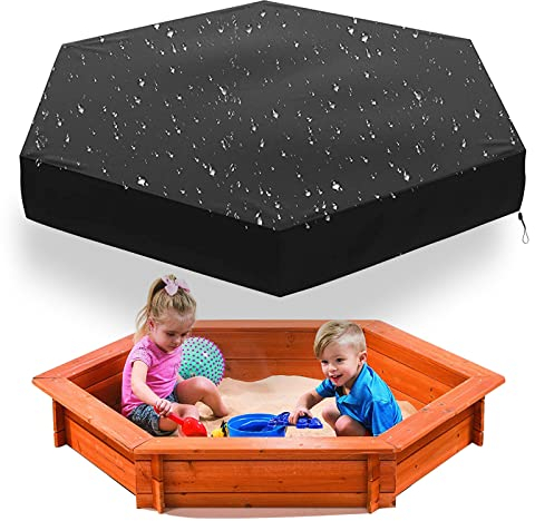 MRWIZMS Housse de Bac à Sable pour Enfants, Bac a Sable avec Couvercle, pour Enfants en Tissu Oxford 420d Jardin ExtéRieur Décontracté, Imperméable, Résistant au Froid (230x200cm)
