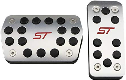 Edelstahl Car Pedals Cover Passend Für Ford Focus 2 3 4 Mk2 Mk3 Mk4 Kuga Escape RS ST 2005-2020 Kupplung Gasbremspedal Set Pads Auto Pedal 347 (Color Name : at Without Rest)