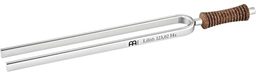 Sonic Energy Planeten Stimmgabel, Lilith (TF-M-L) | 123,02 Hz, Ton H2, 21,1 cm lang, 87 g, in Deutschland gefertigt, inkl. Hülle, vernickelter Stahl, Korkgriff